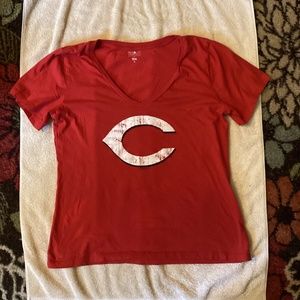 Cincinnati Reds Womens T-Shirt by Campus Lifestyle Genuine Merchandise Size XXL